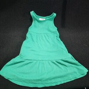 Old Navy Girls Ribbed Tank Dress Teal Green Size XS 5